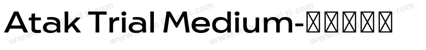 Atak Trial Medium字体转换
